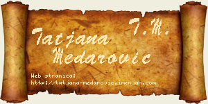 Tatjana Medarović vizit kartica